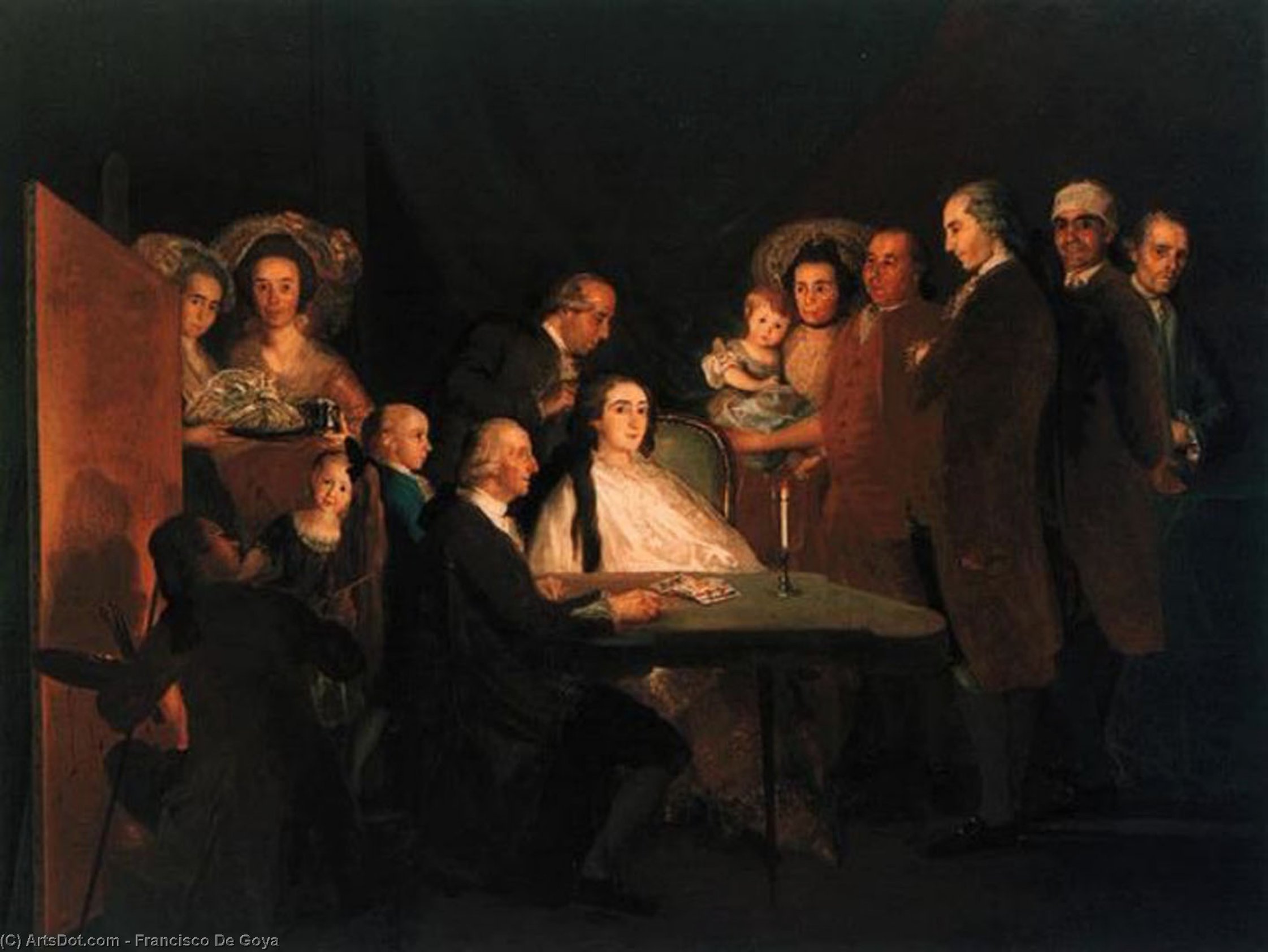 Wikioo.org - The Encyclopedia of Fine Arts - Painting, Artwork by Francisco De Goya - La famiglia dellInfante Don Luis