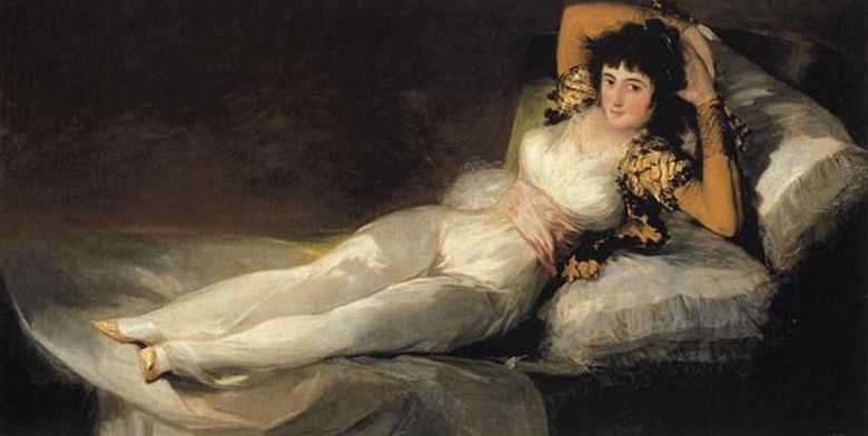 Wikioo.org - Die Enzyklopädie bildender Kunst - Malerei, Kunstwerk von Francisco De Goya - La maja vestita .