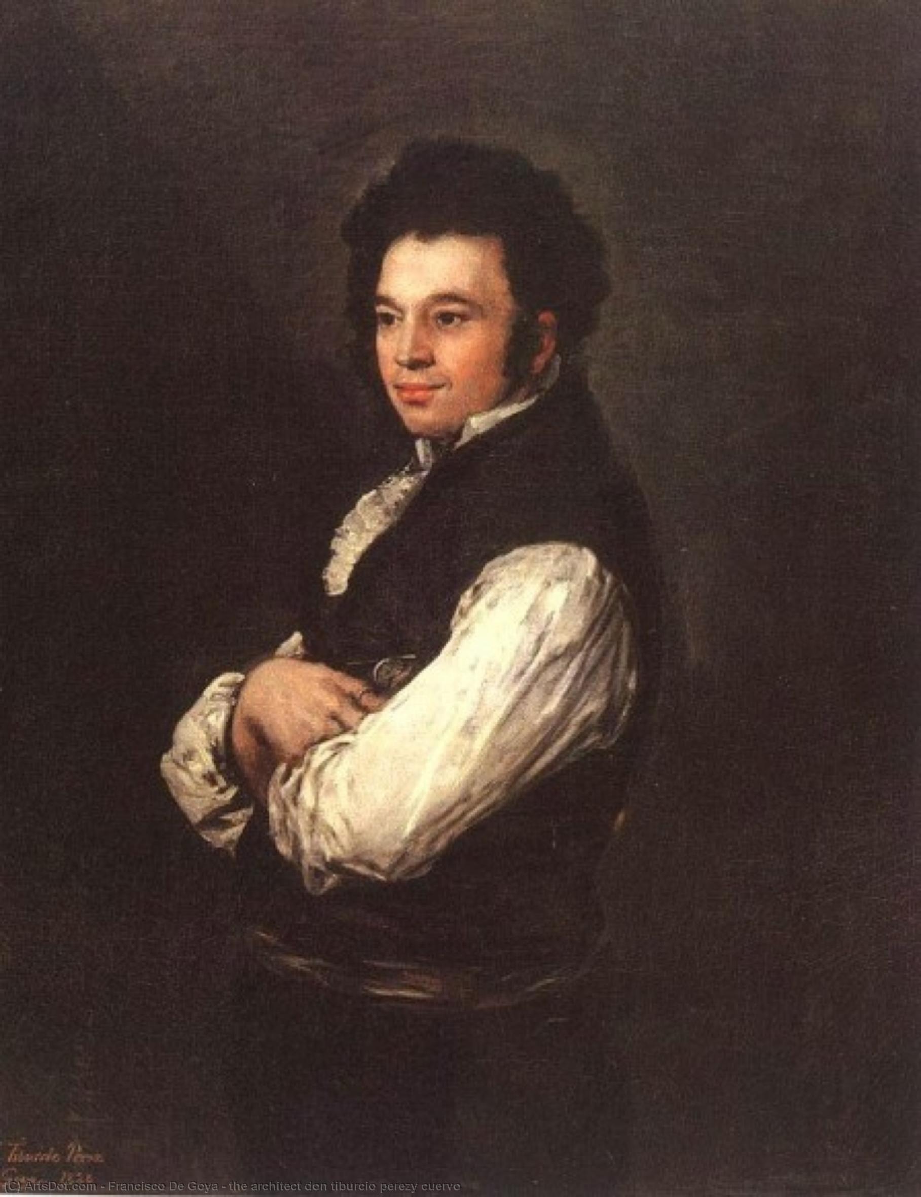 Wikioo.org - The Encyclopedia of Fine Arts - Painting, Artwork by Francisco De Goya - the architect don tiburcio perezy cuervo