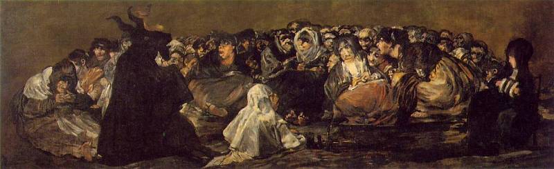 Wikioo.org - The Encyclopedia of Fine Arts - Painting, Artwork by Francisco De Goya - The Great He Goat or Witches Sabbath