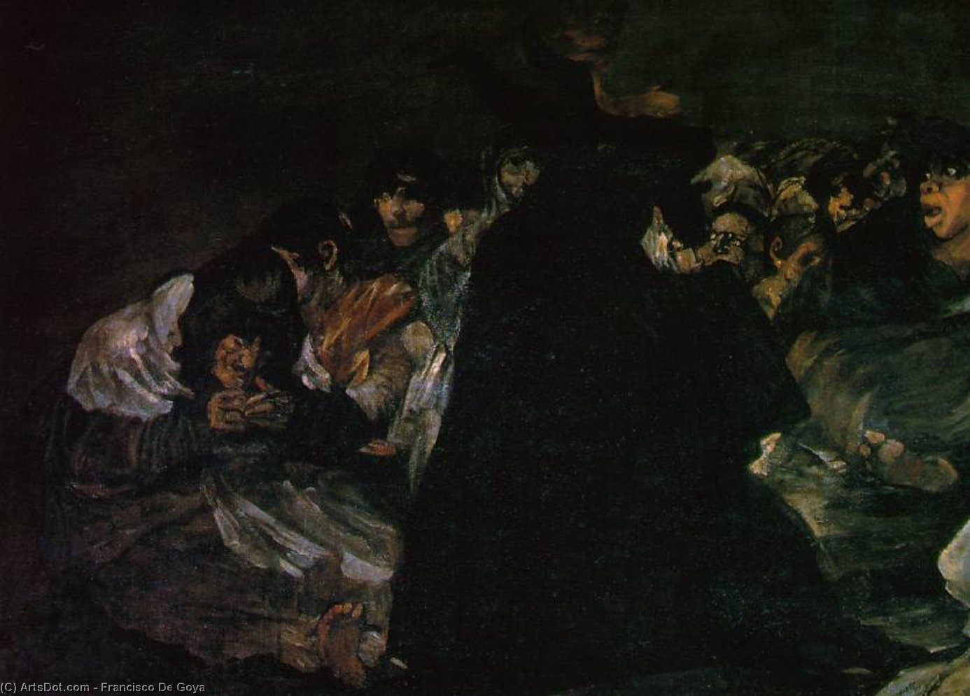 WikiOO.org - Enciclopédia das Belas Artes - Pintura, Arte por Francisco De Goya - The Great He Goat or Witches Sabbath