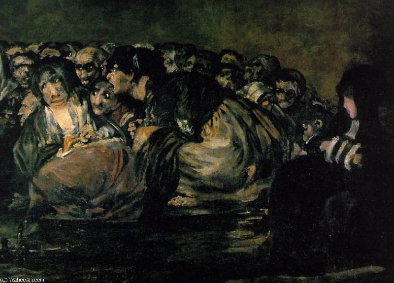 Wikioo.org – L'Encyclopédie des Beaux Arts - Peinture, Oeuvre de Francisco De Goya - les grands il  chèvre  ou tout  des sorciers  Sabbat