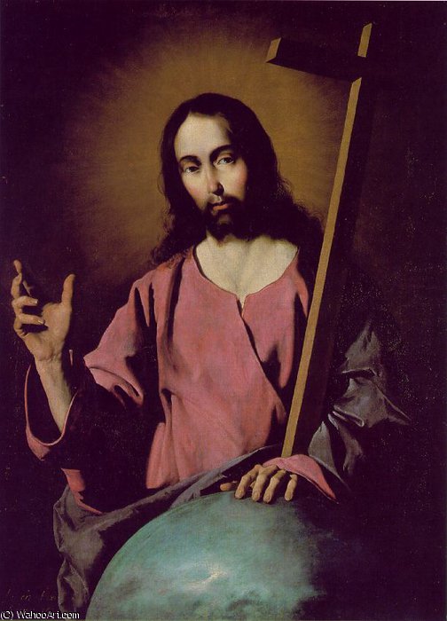 Wikioo.org - The Encyclopedia of Fine Arts - Painting, Artwork by Francisco Zurbaran - the savior blessing - -