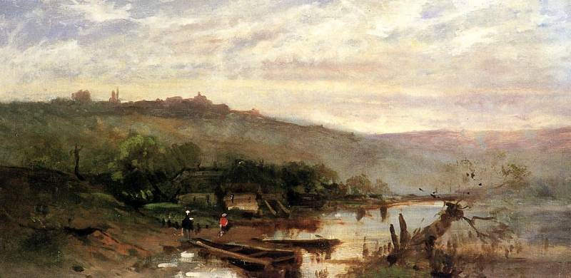 Wikioo.org - The Encyclopedia of Fine Arts - Painting, Artwork by Frank Duveneck - Landscape at Polling