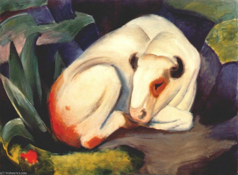 Wikioo.org - The Encyclopedia of Fine Arts - Painting, Artwork by Franz Marc - the bull
