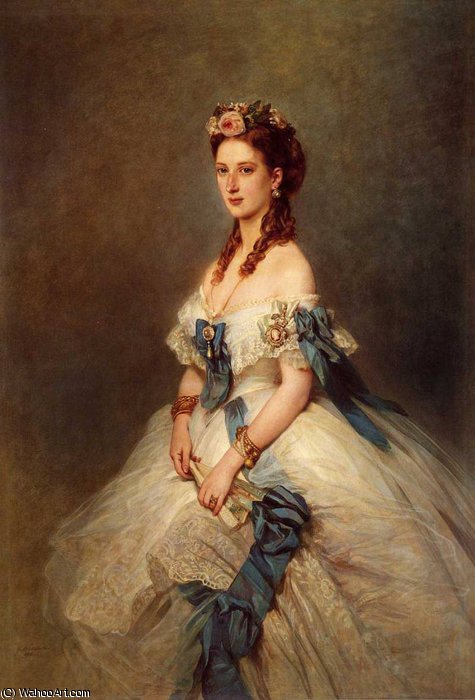 Wikioo.org - The Encyclopedia of Fine Arts - Painting, Artwork by Franz Xaver Winterhalter - Xavier Alexandra Princess of Wales