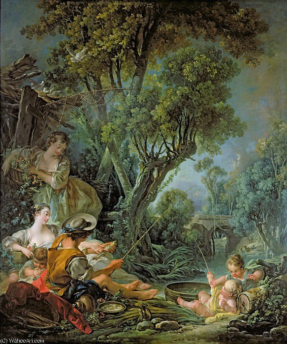 Wikioo.org - The Encyclopedia of Fine Arts - Painting, Artwork by François Boucher - the angler