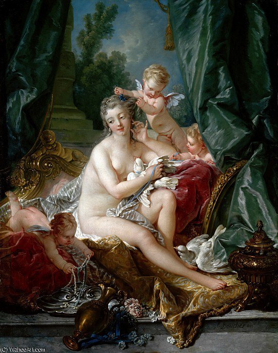 Wikioo.org - The Encyclopedia of Fine Arts - Painting, Artwork by François Boucher - the toilet of venus