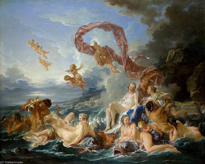 Wikioo.org - The Encyclopedia of Fine Arts - Painting, Artwork by François Boucher - The Triumph of Venus