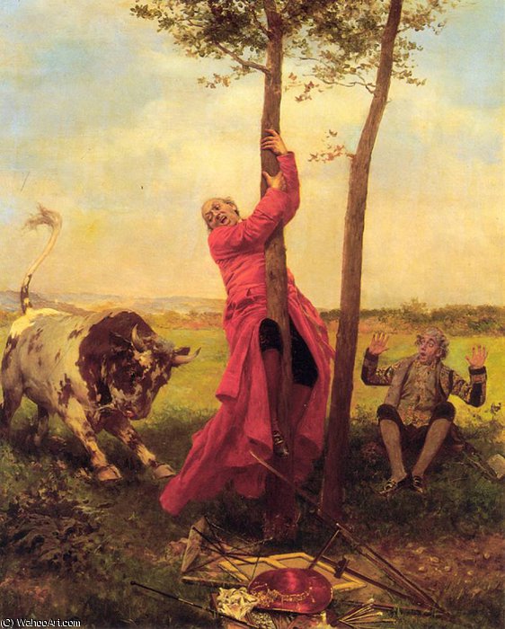 Wikioo.org - The Encyclopedia of Fine Arts - Painting, Artwork by François Brunery - Up a Tree