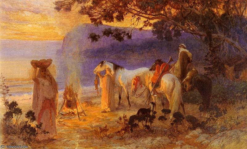 Wikioo.org - The Encyclopedia of Fine Arts - Painting, Artwork by Frederick Arthur Bridgman - on the coast of kabylie