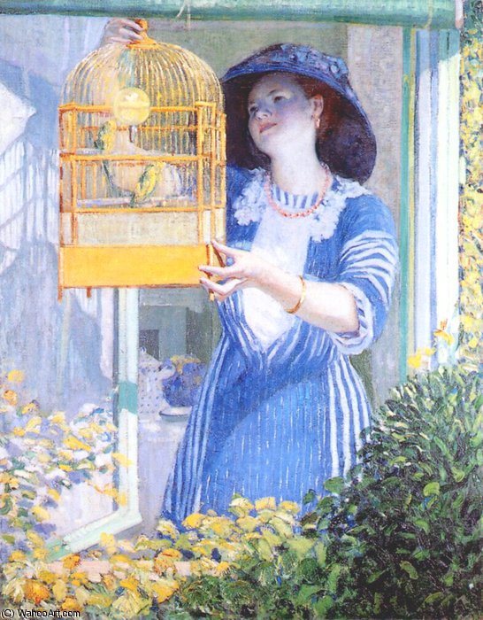 WikiOO.org - Enciclopédia das Belas Artes - Pintura, Arte por Frederick Carl Frieseke - open window