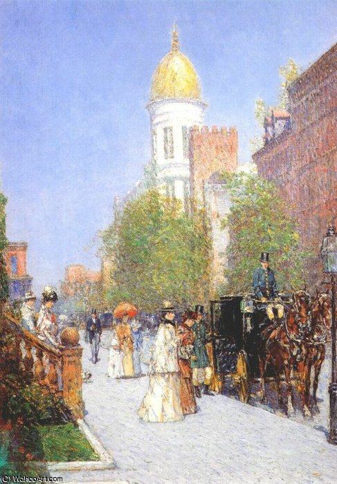 Wikioo.org - The Encyclopedia of Fine Arts - Painting, Artwork by Frederick Childe Hassam - a spring morning