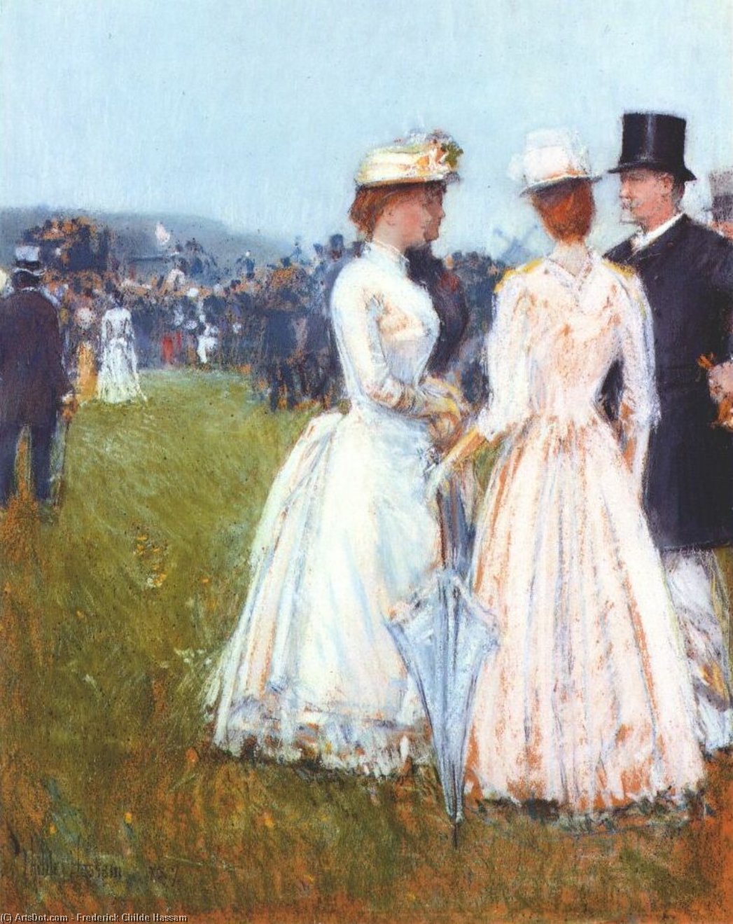 Wikioo.org - The Encyclopedia of Fine Arts - Painting, Artwork by Frederick Childe Hassam - at the grand prix in paris