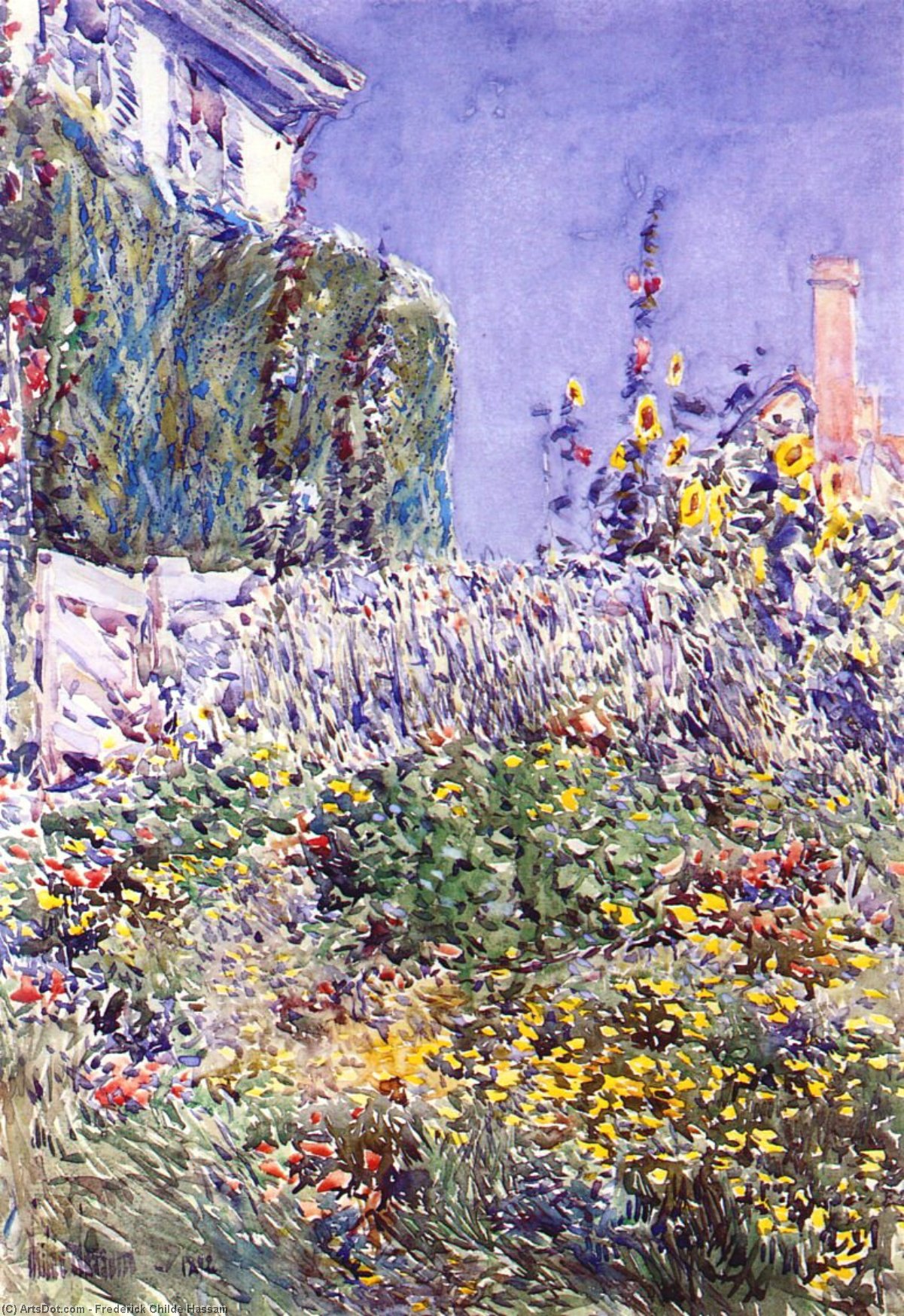 Wikioo.org - The Encyclopedia of Fine Arts - Painting, Artwork by Frederick Childe Hassam - dexters garden