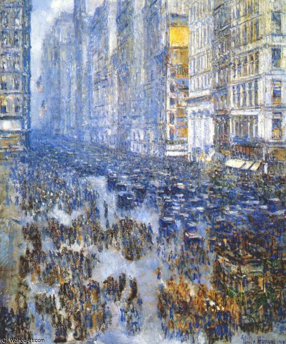 Wikioo.org - The Encyclopedia of Fine Arts - Painting, Artwork by Frederick Childe Hassam - fifth avenue