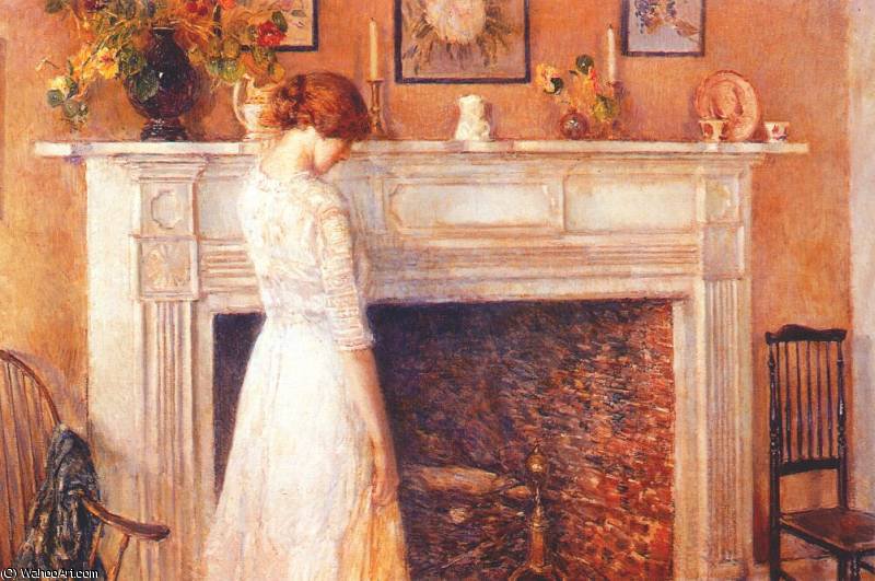 Wikioo.org - The Encyclopedia of Fine Arts - Painting, Artwork by Frederick Childe Hassam - in the old house