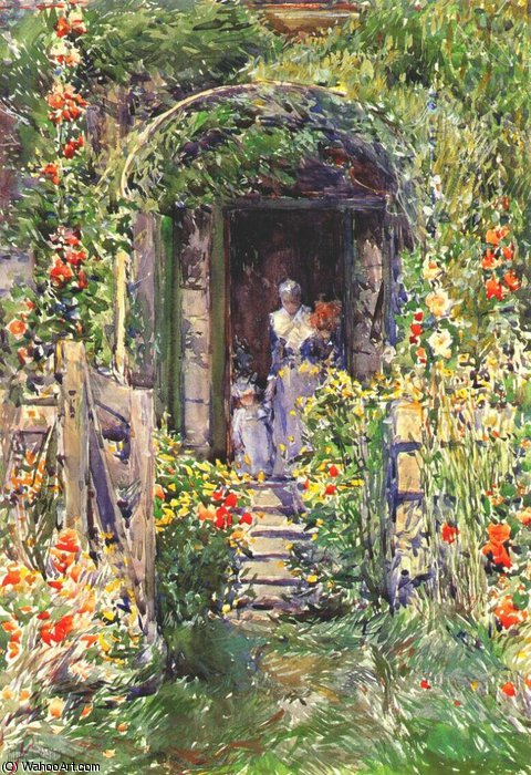 Wikioo.org - The Encyclopedia of Fine Arts - Painting, Artwork by Frederick Childe Hassam - isles of shoals garden