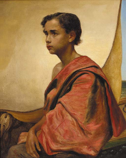 WikiOO.org - Encyclopedia of Fine Arts - Maľba, Artwork Frederick Goodall - A boy on a feluca