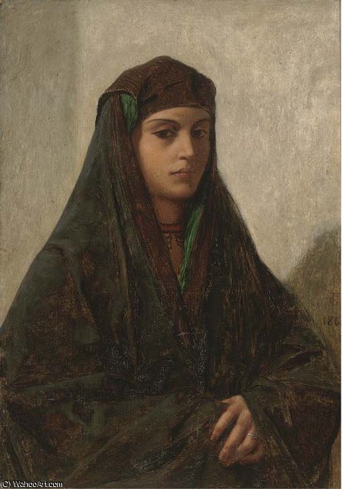 Wikioo.org – L'Enciclopedia delle Belle Arti - Pittura, Opere di Frederick Goodall - Una donna di Cairo