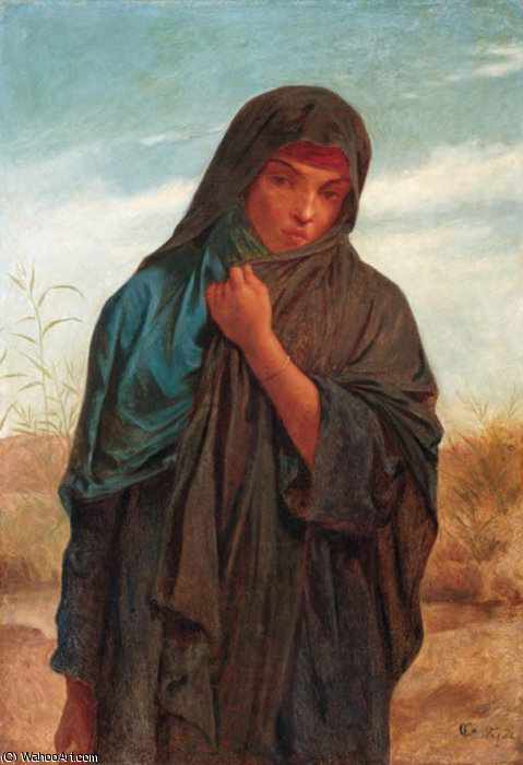 Wikoo.org - موسوعة الفنون الجميلة - اللوحة، العمل الفني Frederick Goodall - A woman of Lower Egypt