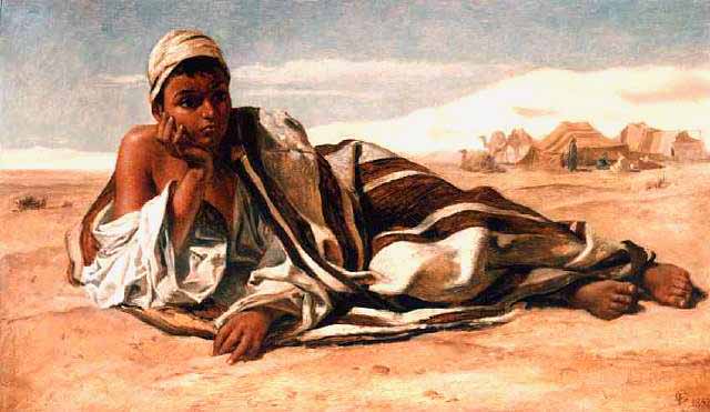 WikiOO.org - אנציקלופדיה לאמנויות יפות - ציור, יצירות אמנות Frederick Goodall - arab boy resting