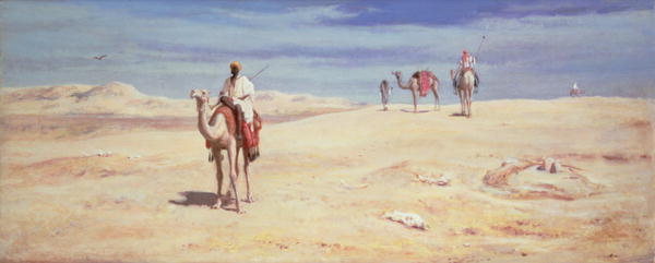 Wikioo.org - The Encyclopedia of Fine Arts - Painting, Artwork by Frederick Goodall - Arabs in the Desert