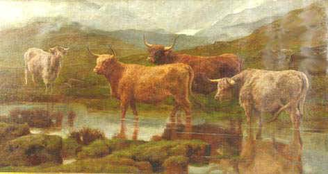 Wikioo.org - สารานุกรมวิจิตรศิลป์ - จิตรกรรม Frederick Goodall - highland cattle