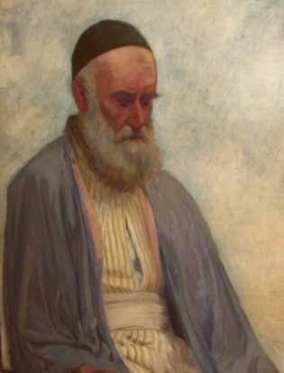 WikiOO.org - Encyclopedia of Fine Arts - Maalaus, taideteos Frederick Goodall - Portrait of Rabbi