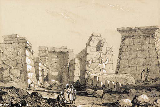 WikiOO.org - Encyclopedia of Fine Arts - Lukisan, Artwork Frederick Goodall - Ruins of Egypt