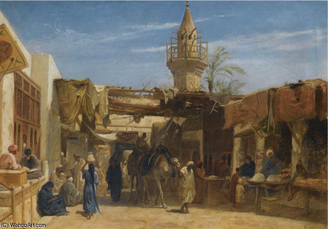 Wikioo.org - The Encyclopedia of Fine Arts - Painting, Artwork by Frederick Goodall - street in cairo