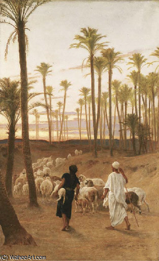 Wikioo.org - The Encyclopedia of Fine Arts - Painting, Artwork by Frederick Goodall - the palm grove