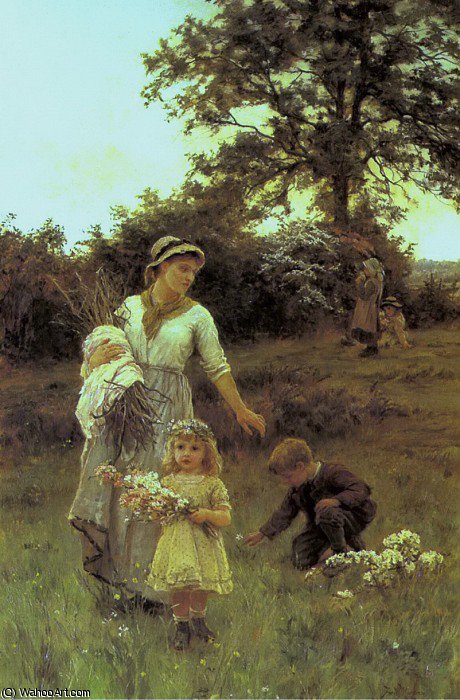 Wikioo.org - The Encyclopedia of Fine Arts - Painting, Artwork by Frederick Morgan - the garland
