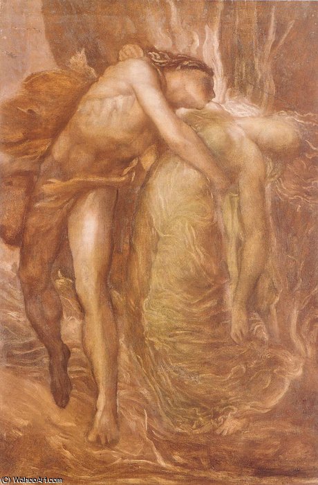 Wikioo.org - The Encyclopedia of Fine Arts - Painting, Artwork by Frederick Waters (William) Watts - Orpheus and Eurydice
