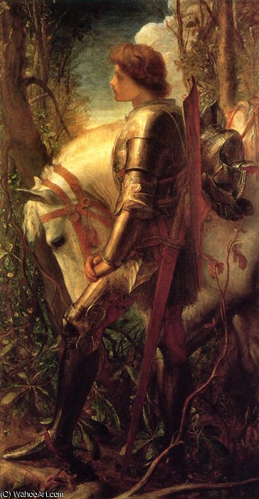 Wikioo.org - The Encyclopedia of Fine Arts - Painting, Artwork by Frederick Waters (William) Watts - sir galahad