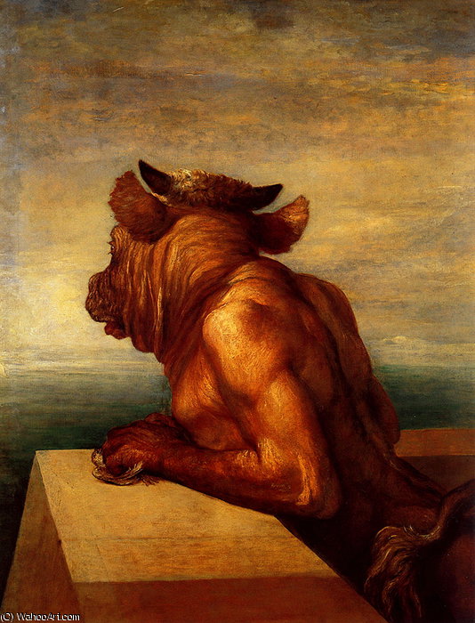 Wikioo.org - The Encyclopedia of Fine Arts - Painting, Artwork by Frederick Waters (William) Watts - the minotaur