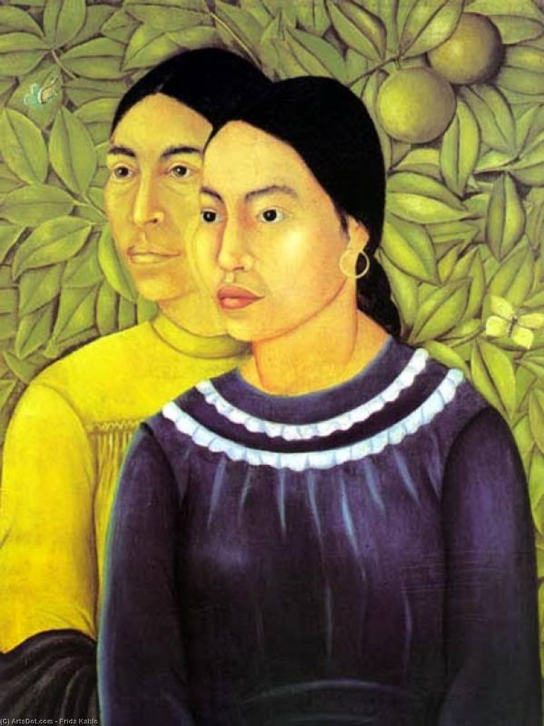 WikiOO.org - Εγκυκλοπαίδεια Καλών Τεχνών - Ζωγραφική, έργα τέχνης Frida Kahlo - two women