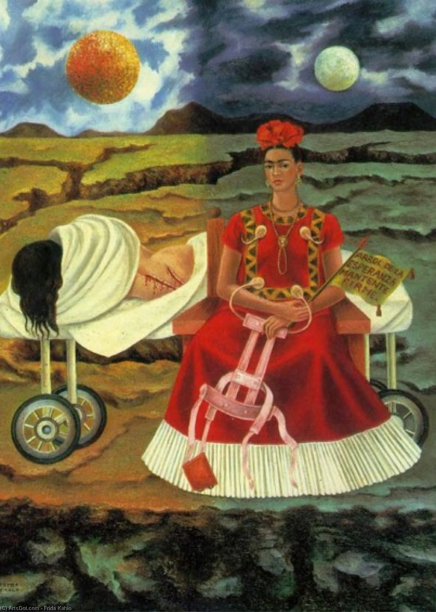 WikiOO.org - Encyclopedia of Fine Arts - Lukisan, Artwork Frida Kahlo - Tree of Hope