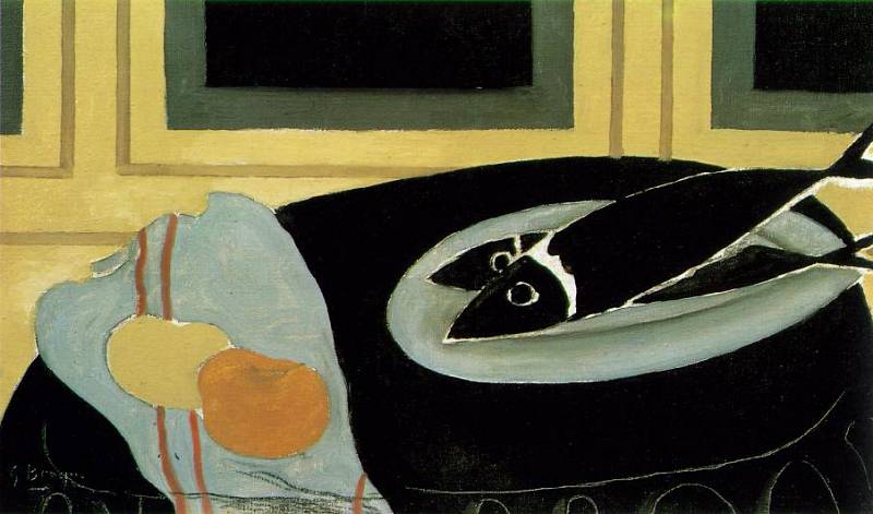 WikiOO.org - Encyclopedia of Fine Arts - Målning, konstverk Georges Braque - Black fish
