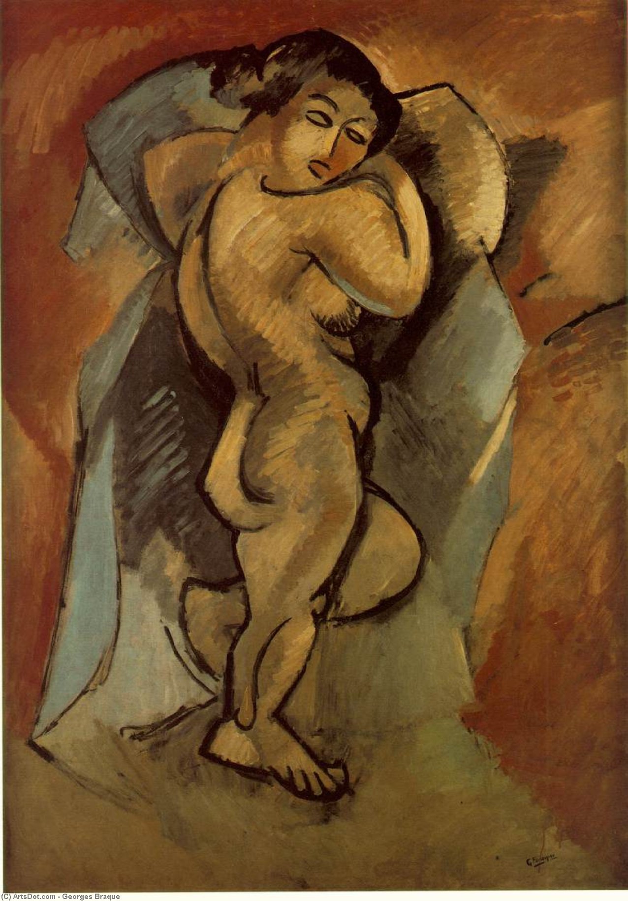WikiOO.org - Encyclopedia of Fine Arts - Maleri, Artwork Georges Braque - Large nude