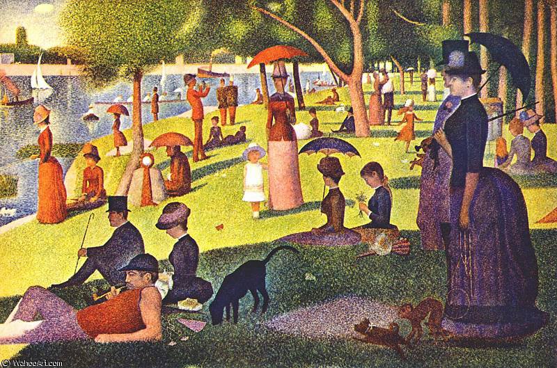 Wikioo.org - The Encyclopedia of Fine Arts - Painting, Artwork by Georges Pierre Seurat - grande jatte (large scan)