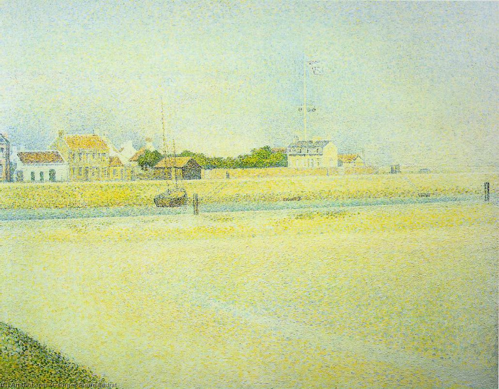 Wikioo.org - The Encyclopedia of Fine Arts - Painting, Artwork by Georges Pierre Seurat - The Channel at Gravelines, Grand Fort-Philippe