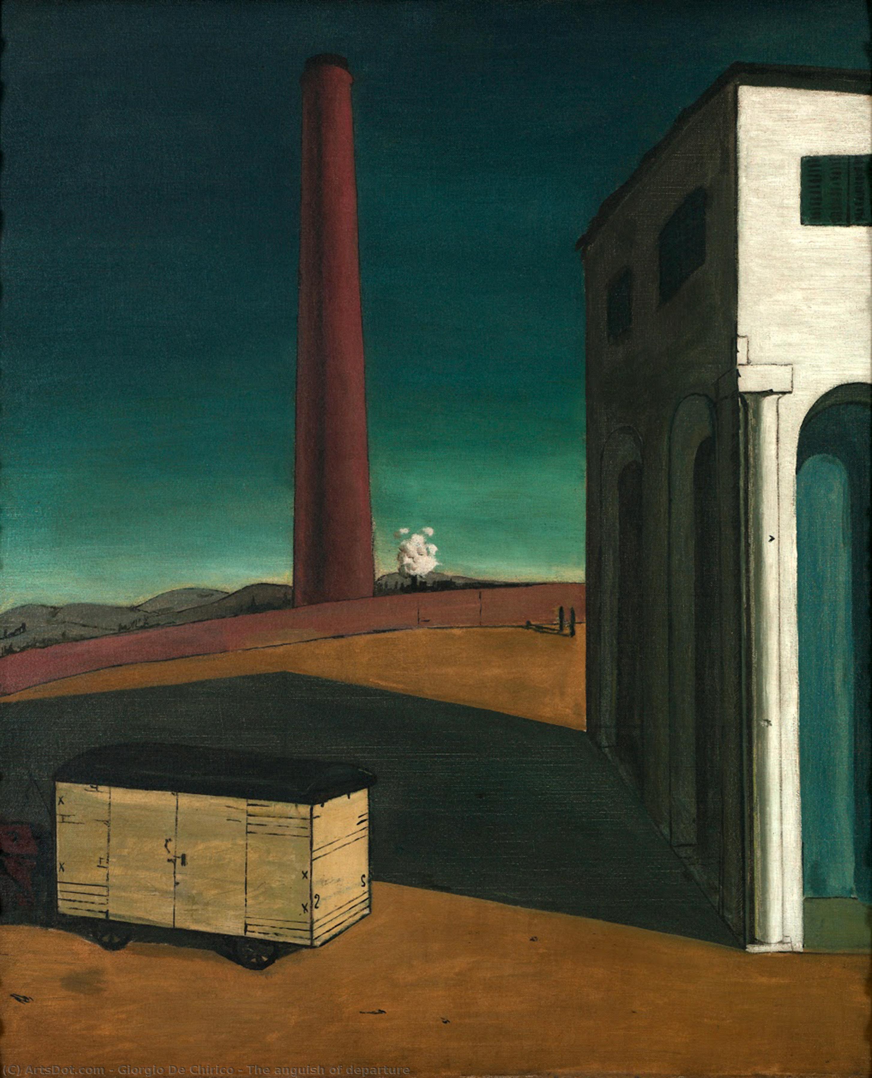 WikiOO.org - Encyclopedia of Fine Arts - Maleri, Artwork Giorgio De Chirico - The anguish of departure
