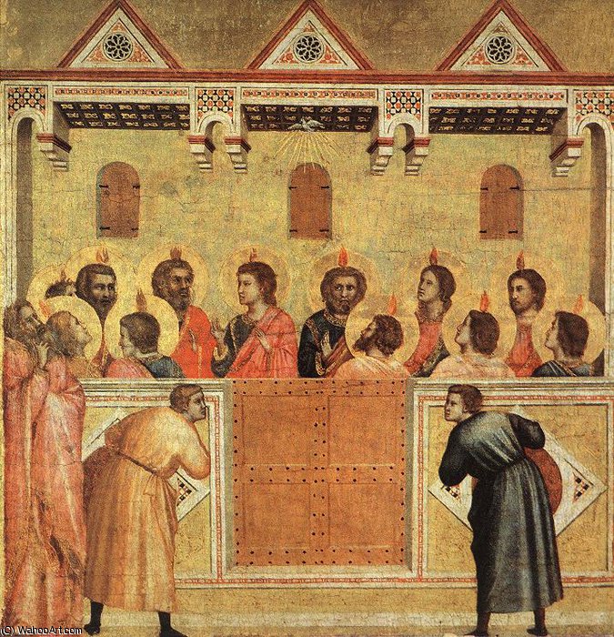 Wikioo.org - The Encyclopedia of Fine Arts - Painting, Artwork by Giotto Di Bondone - pentecost