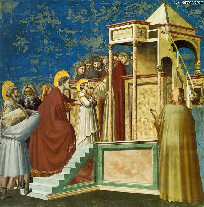 WikiOO.org - 백과 사전 - 회화, 삽화 Giotto Di Bondone - Presentation of the virgin