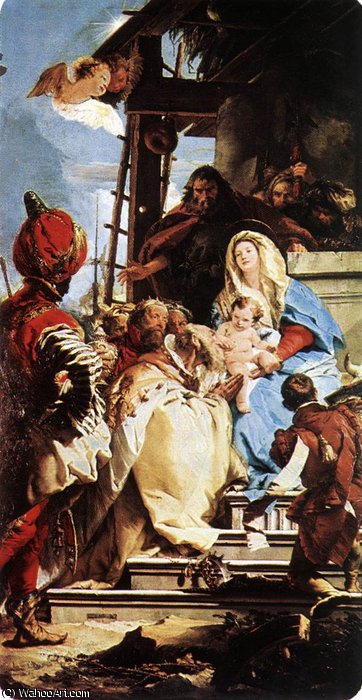 Wikioo.org - The Encyclopedia of Fine Arts - Painting, Artwork by Giovanni Battista Tiepolo - Adoration of the Magi