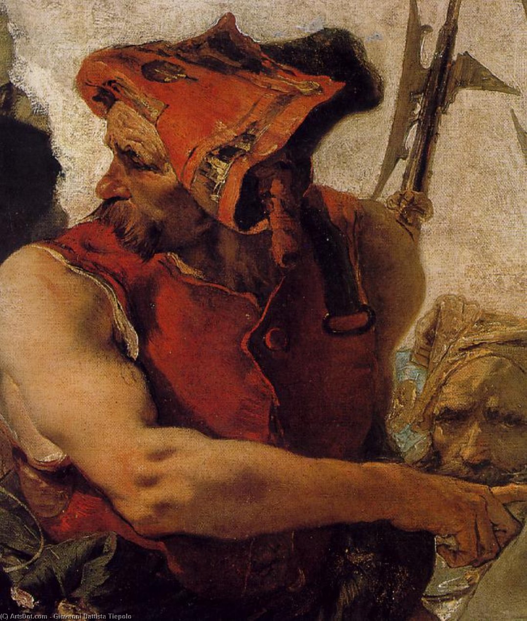 Wikioo.org – L'Encyclopédie des Beaux Arts - Peinture, Oeuvre de Giovanni Battista Tiepolo - agatha ( détail )