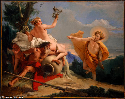 Wikioo.org – L'Enciclopedia delle Belle Arti - Pittura, Opere di Giovanni Battista Tiepolo - apollo daphne perseguire