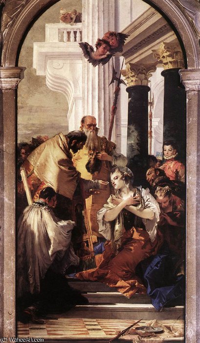 WikiOO.org - Enciklopedija likovnih umjetnosti - Slikarstvo, umjetnička djela Giovanni Battista Tiepolo - Last Communion of St Lucy