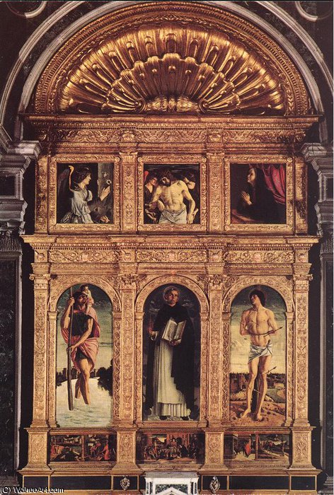 Wikioo.org – La Enciclopedia de las Bellas Artes - Pintura, Obras de arte de Giovanni Bellini - Políptico de San Vicente